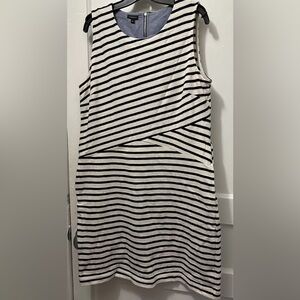 Talbots Striped Sleeveless Knit Sheath Dress